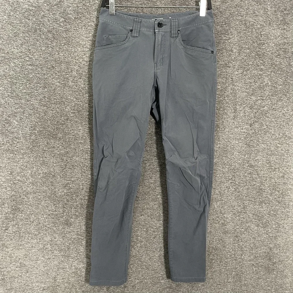 Arc'teryx Levon Pants Mens 29x30 Gray Slim Fit Stretch‎ Chino Travel Casual